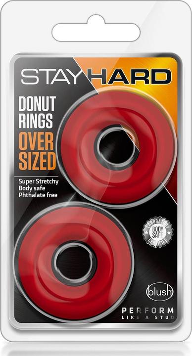 Actual product image Blush Stay Hard Donut Rings Oversize Red (4.20 cm)