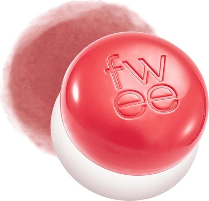 Actual product image Fwee Blurry Pudding Pot Airbrushed Blush & Lip Buildable Pigment Long-Lasting (CR04 Seventeen)
