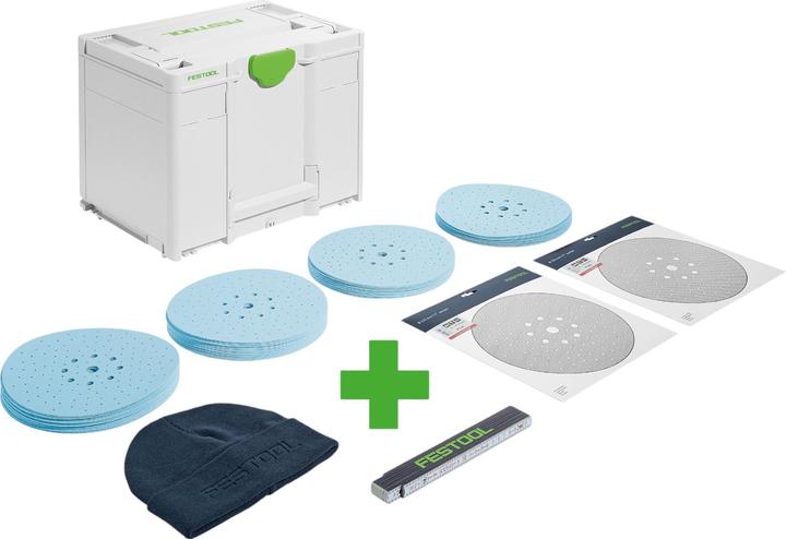 Festool Schurende systainer³ D225 GR SYS P (P320, P240, P80, P220, P180, P120)