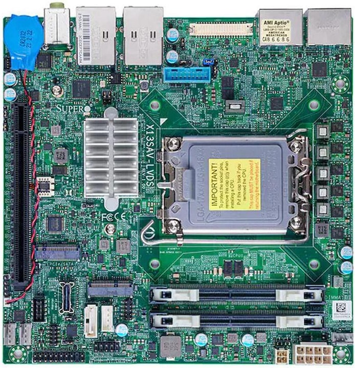 Actual product image Supermicro Motherboard X13SAV-LVDS (retail pack) (LGA 1700, Mini-ITX)