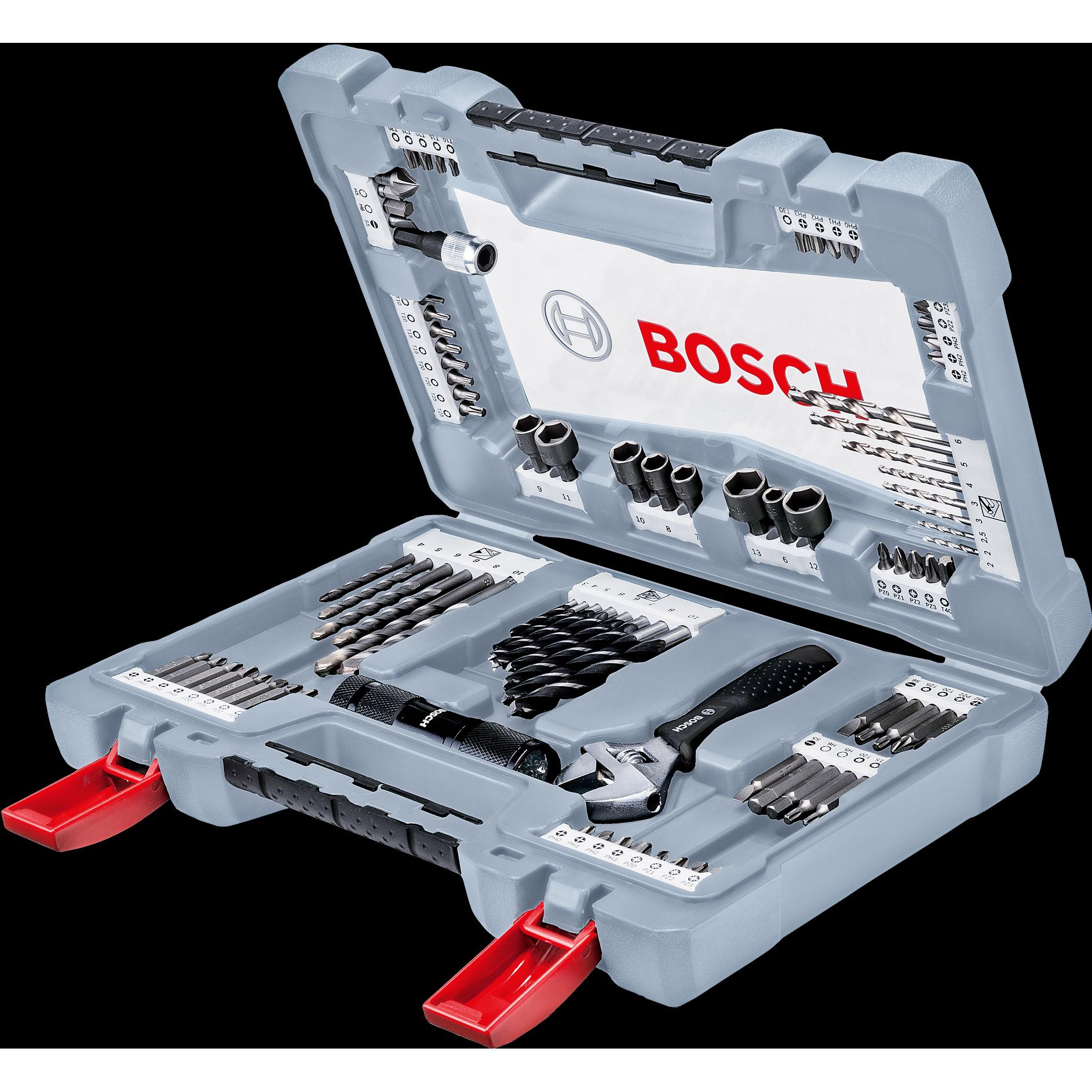 Bosch Professional Zubehör, Bohrereinsatz, 91-tlg. Premium X-Line Bohrer- und Schrauber-Set (2 - 6mm)