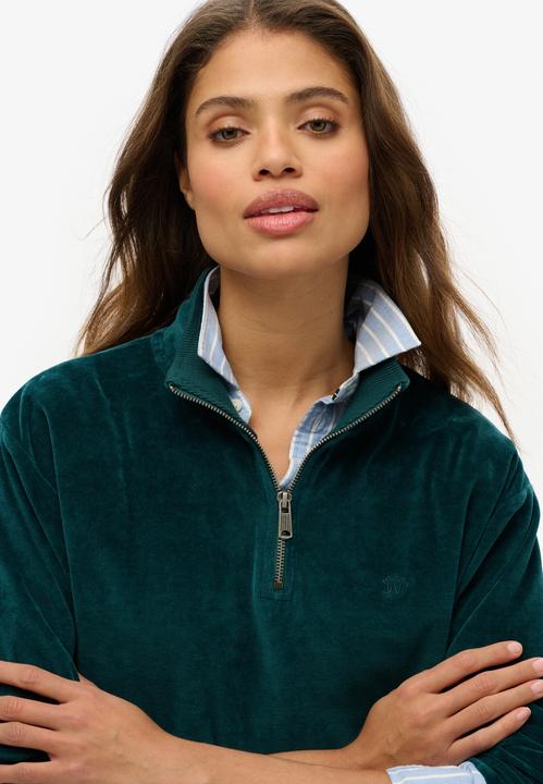 Actual product image Superdry Velour Half Zip Sweatshirt (XS)