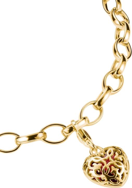 Produktbild Thomas Sabo Charm-Anhänger Herz Rot vergoldet (Sterling Silber mit Zirkonia-Steinen)