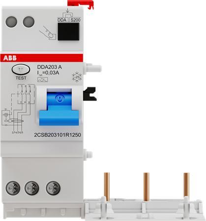 Image du produit ABB Bloc de disjoncteurs différentiels 3 pôles 25A 30mA