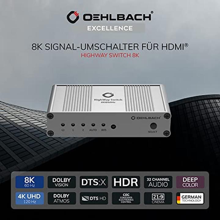Produktbild Oehlbach HighWay Switch 8K HDMI Switch 2 Port
