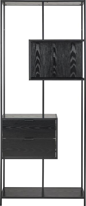 Actual product image AC Design Regal Seaford Schwarz, 77 x 35 x 185