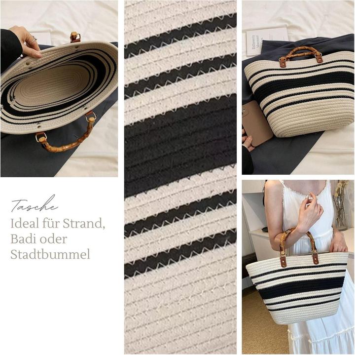 Immagine prodotto Hermex Borsa da spiaggia Borsa da picnic Borsa da spiaggia Borsa per lo shopping Borsa da viaggio