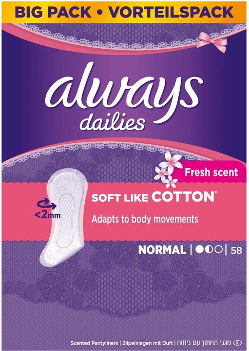 Produktbild Always Slipeinlagen Soft Like Cotton Normal Fresh