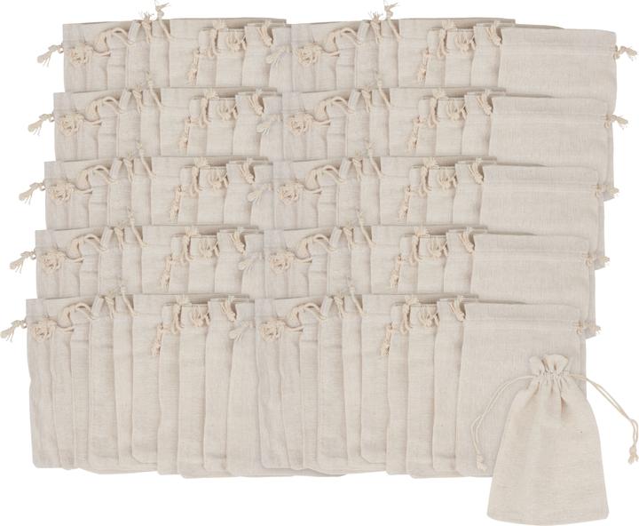 Immagine prodotto VBS Sacco di juta XXL "11 x 16 cm", bianco naturale, 100 pezzi (100x)