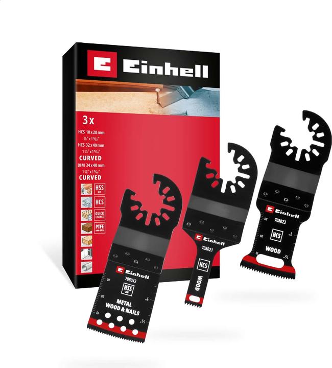 Produktbild Einhell Multitool-Set, 708103, Holz/Metall, 3-teilig