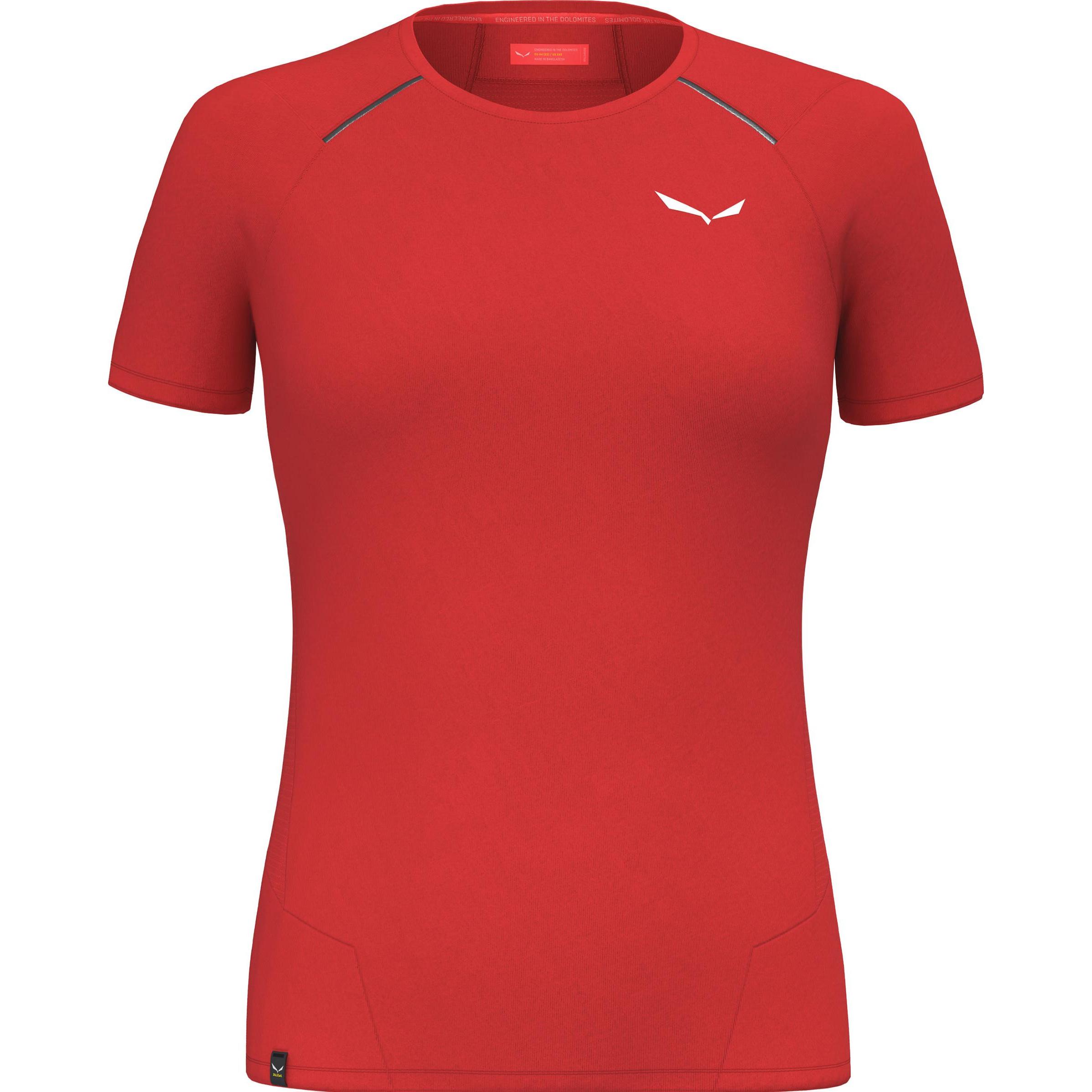Salewa, Damen, Funktionsshirt, PEDROC DRY Damen HYB T-SHIRT. (38, M), Rot, 38, M