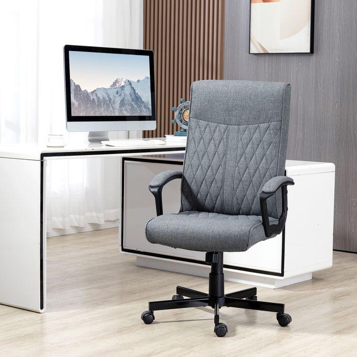 Produktbild Swisshandel24 Bürostuhl mit Wippfunktion, ergonomisch, Dunkelgrau (43 - 53 cm)