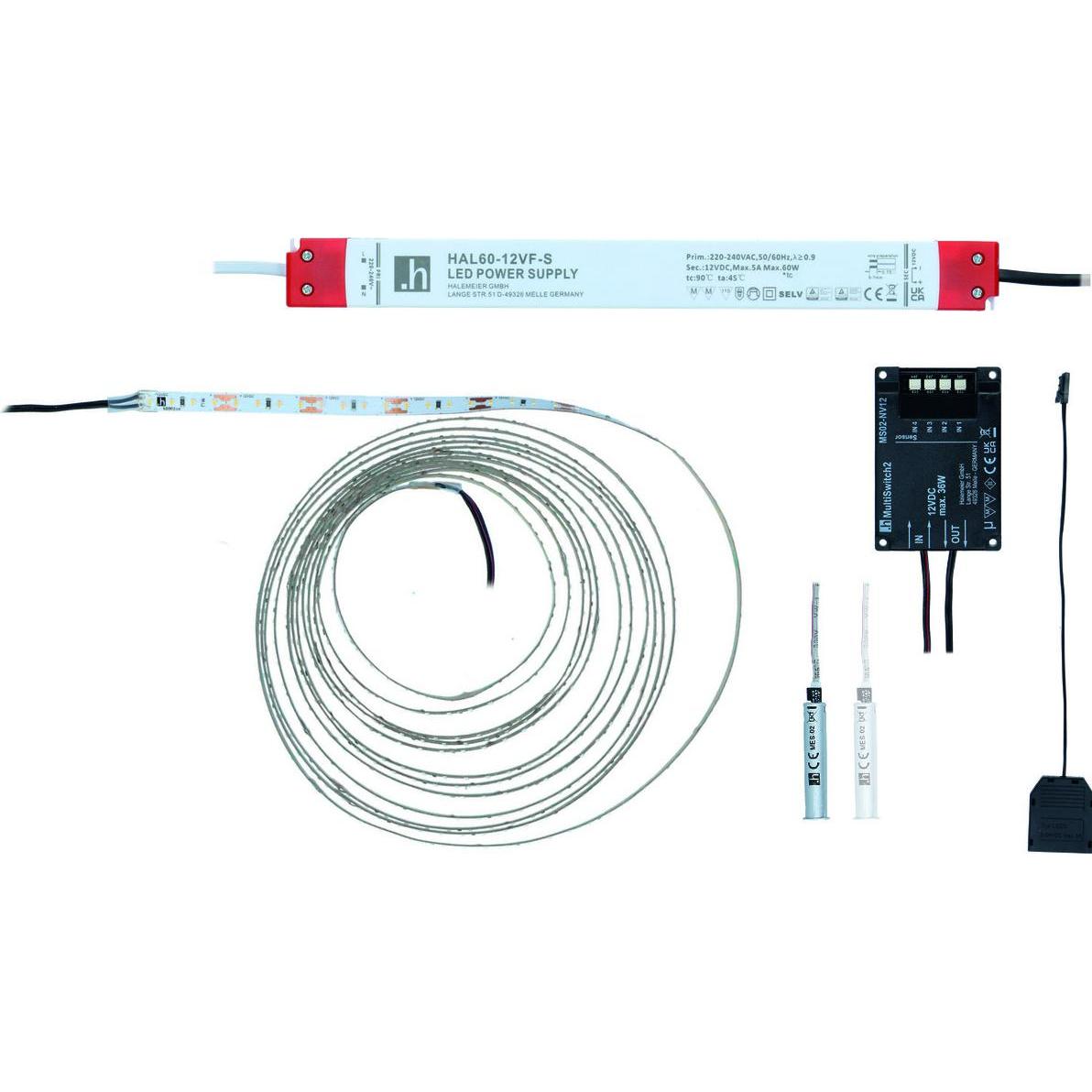 Thumbnail - Halemeier, LED Streifen, Komplettset LED Band Versa 120 12 V (Warmweiss, 500 cm, Indoor)