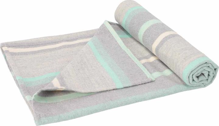 Image du produit Casativo Couverture douillette rayée, 80% coton et 20% polyester, vert, 120 x 160 cm (120 x 160 cm)