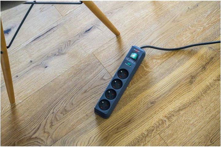 Image du produit Brennenstuhl 1153904314 power extension 4 AC outlet(s) Indoor Anthracite (4 x, 1.50 m)