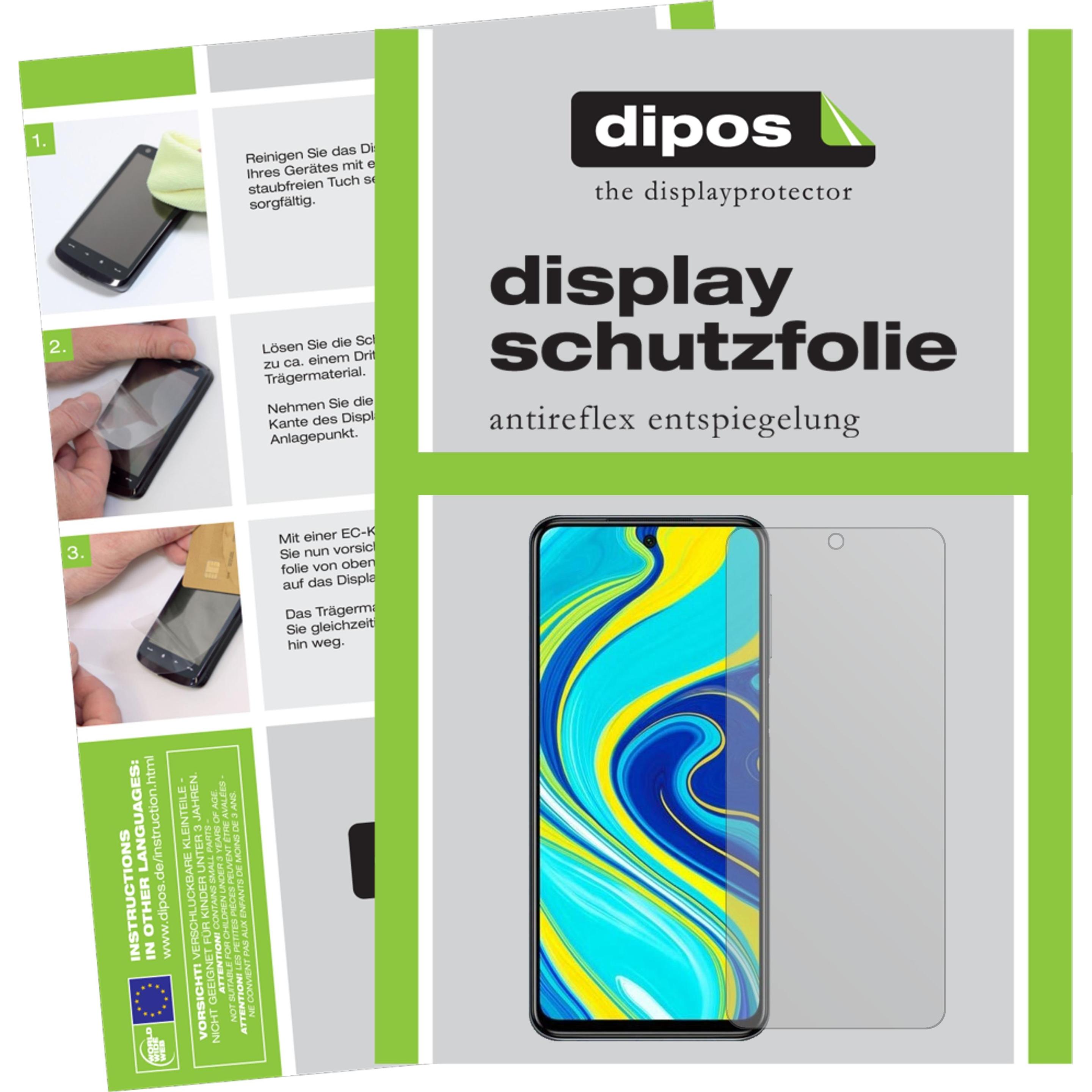Dipos Displayschutzfolie Antireflex (6 Stück, Xiaomi Redmi Note 9 Pro), Smartphone Schutzfolie, Transparent