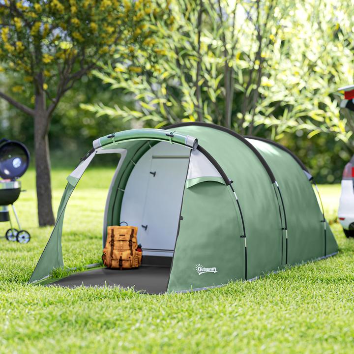 Image du produit Outsunny Tente de camping pour 3-4 personnes (Tente tunnel, 6 kg, 3 personnes)