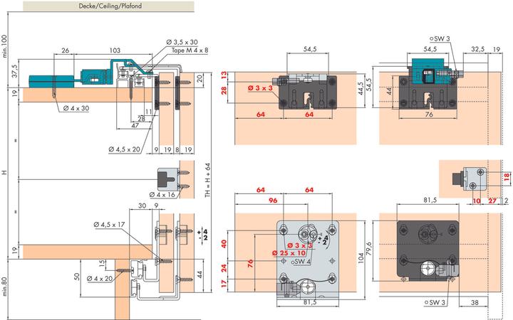 Actual product image HAWA Sliding door fittings -COMBINO 20 H, Forslide
