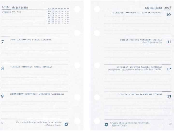 Actual product image Succes mini Wochenblätter (Mini, 1 week / 2 pages)