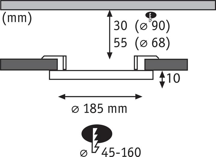 Produktbild Paulmann Einbaupanel Veluna VariFit (1860 lm)