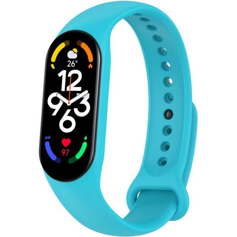 Strap-it Silikonarmband (Silikon, Mi Band 7), Uhrenarmband, Blau