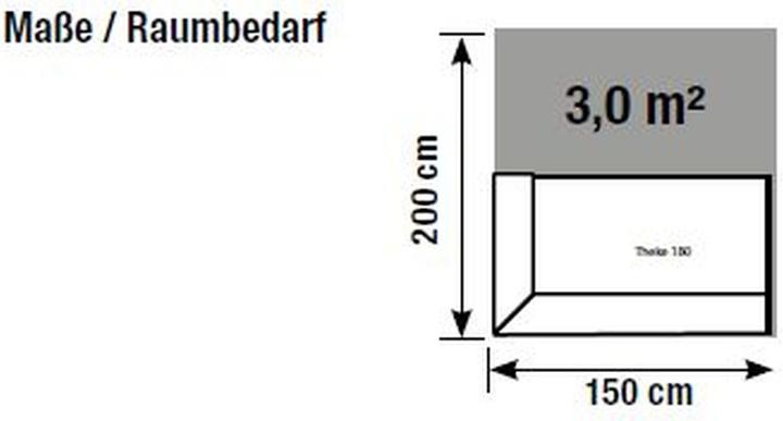 Actual product image Kerkmann BARI reception desk white anthracite (150 x 95 x 108 cm)