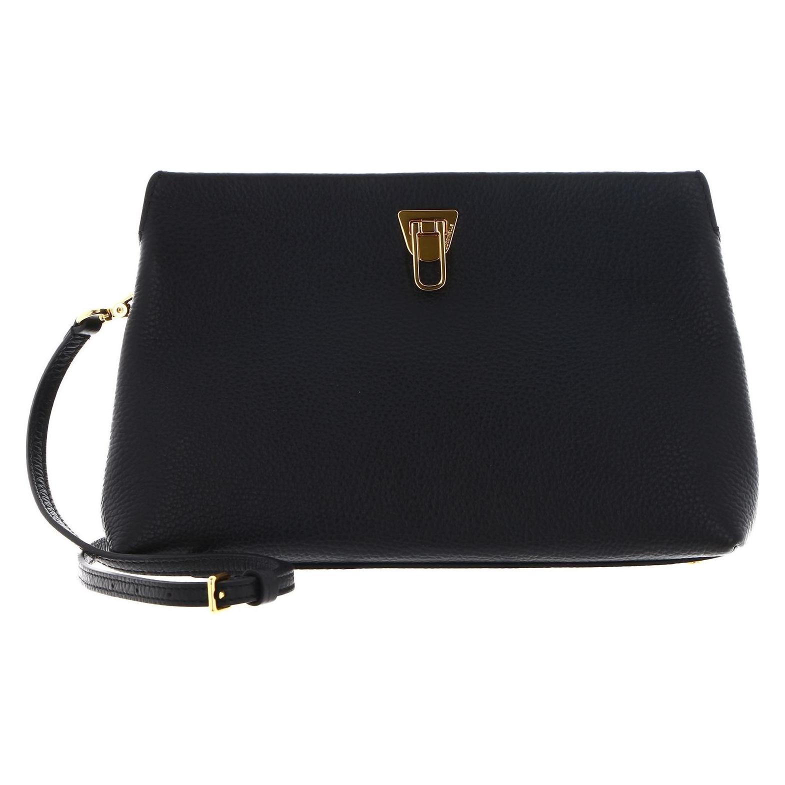 Coccinelle, Damen, Handtasche, Beat Clutch Handbag Grained Leather, Schwarz