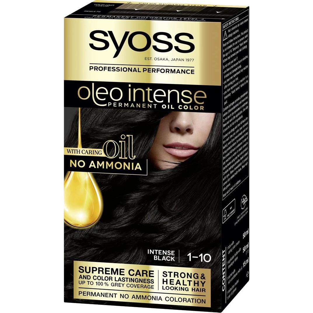 Syoss, Haarfarbe, OLIO INTENSE tinte sin amoniaco #1.10-negro intenso 5 pz (1-10)