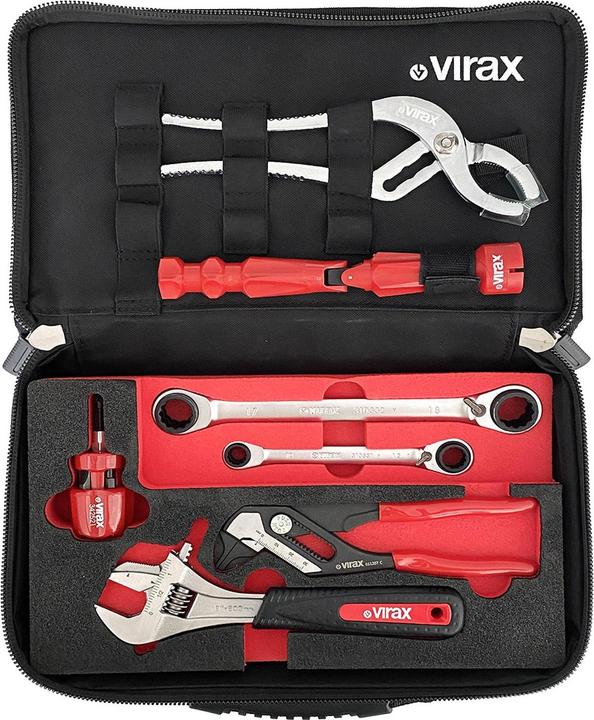 Virax 310420 Sanibox-Koffer mit 7 wichtigen Werkzeugen für die Sanitärinstallation.