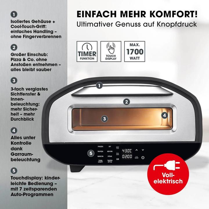Actual product image Gourmetmaxx Elektro-Pizzaofen (Electric pizza oven)