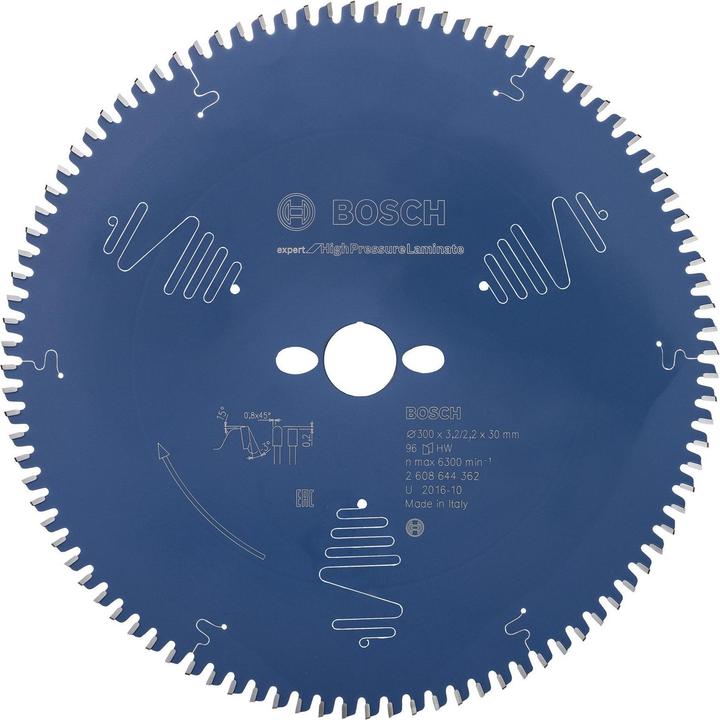 Produktbild Bosch Professional Zubehör Kreissägeblatt Expert for High Pressure Laminate, 300 x 30 x 3,2 mm, 96