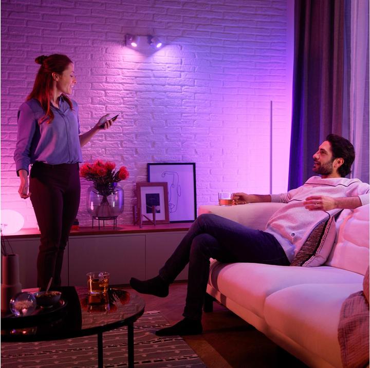 Actual product image Philips Hue Starter Kit Bridge Pro + LED White & Color Ambiance (GU10, 4.20 W, 400 lm, 3 x, E)