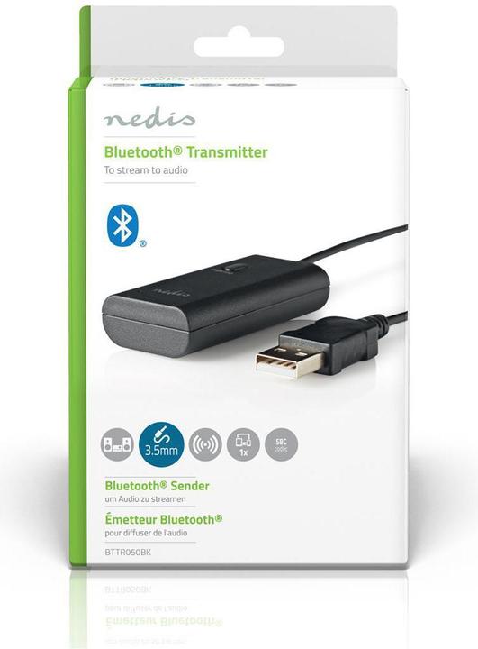 Actual product image Nedis Bluetooth® Transmitter | Connections - Input: 1x AUX / 1x USB | SBC | Up to 1 devices | Schwa (Channels)