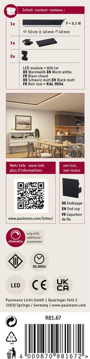 Produktbild Paulmann Lichtkanalsystem Linion (890 lm)