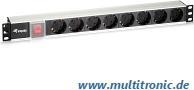 Actual product image equip Power strip 1HE8fach Schukon. Alu Sch (8 x, CEE 7/3, 1.80 m)