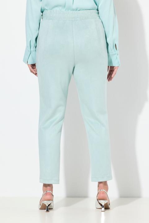 Immagine prodotto Ulla Popken Pantaloni modello Ruby in velours con taglio della gamba ampio e dritto e cintura elastica (48)