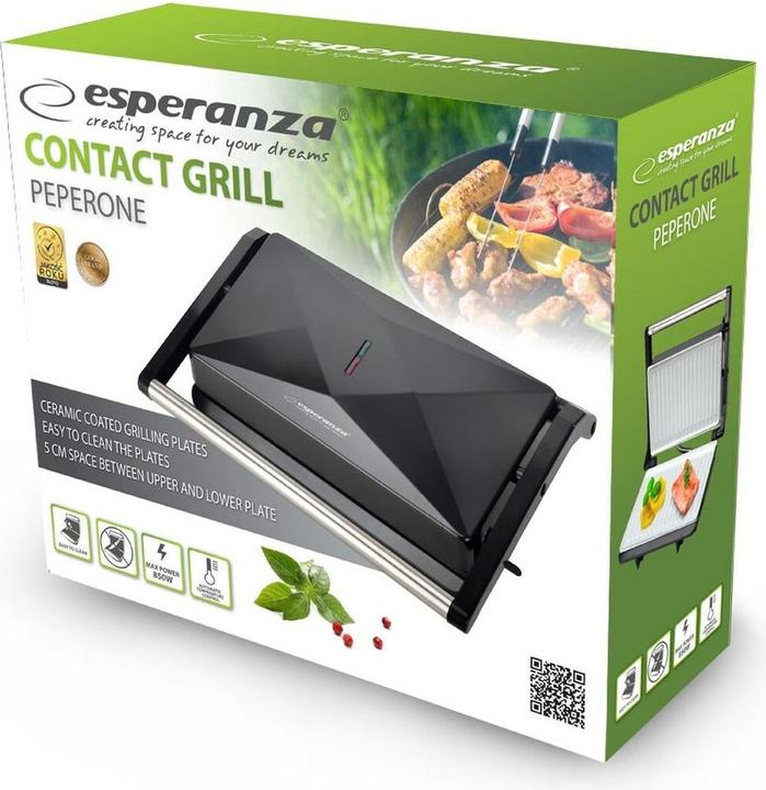 Actual product image Esperanza EKG013 Keramischer Kontaktgrill 850W