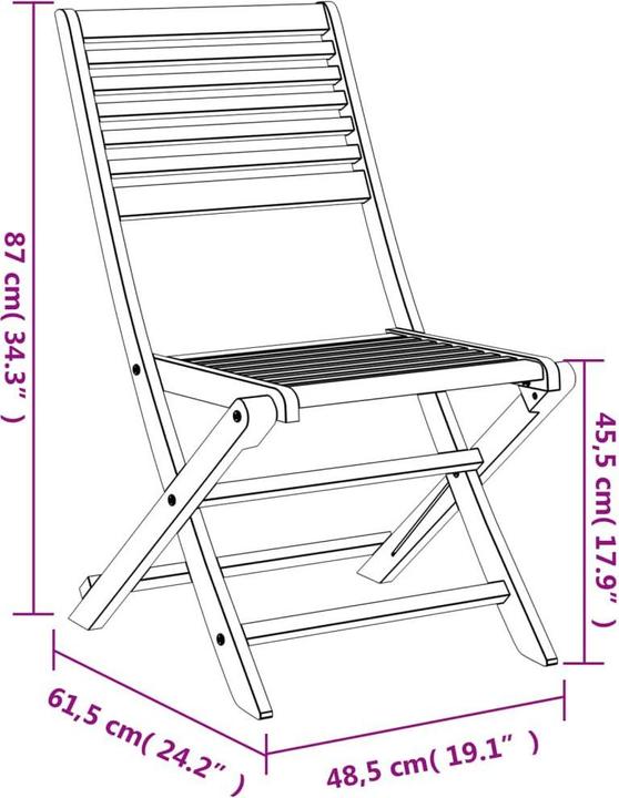 Actual product image vidaXL Gartenstuhl