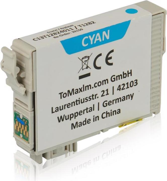 Actual product image Inkadoo Ink Cartridges compatible with Epson C13T12824011 / T1282 Ink Cartridge, cyan Cyan (C)