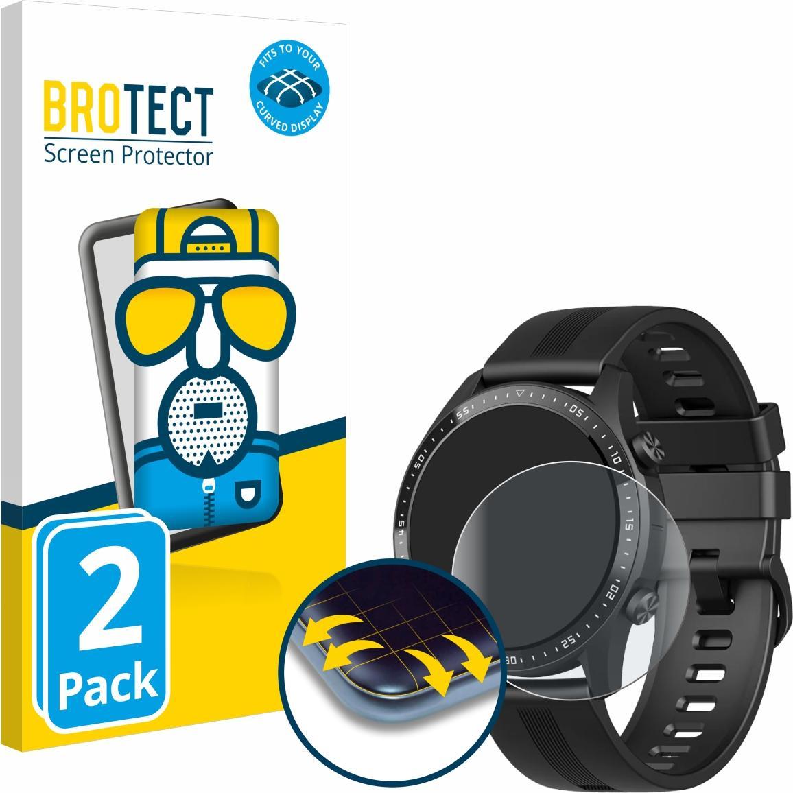 BROTECT Fullscreen Schutzfolie Displayschutz Folie Matt Entspiegelungsfolie, Smartwatch Schutzfolie, Grau