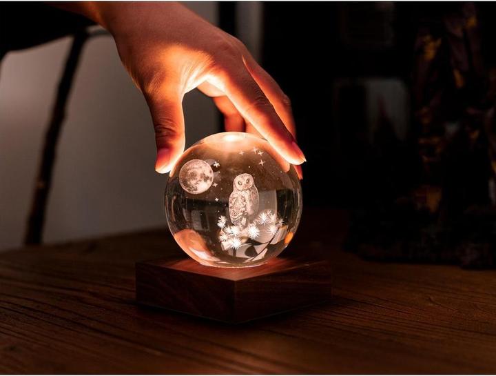 Produktbild Gingko LED Stimmungslicht Amber Eule Braun/Transparent