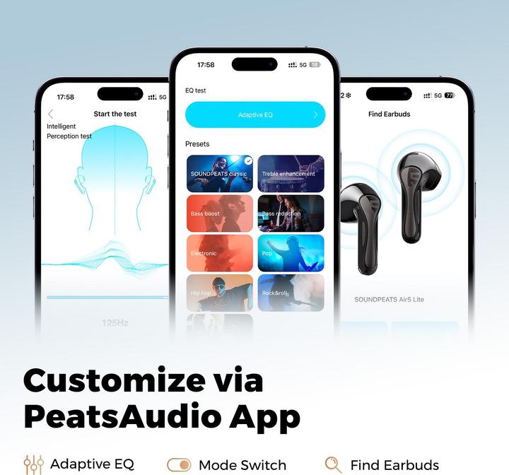 Actual product image Soundpeats Air5 Lite (ANC, 4 h, Wireless)