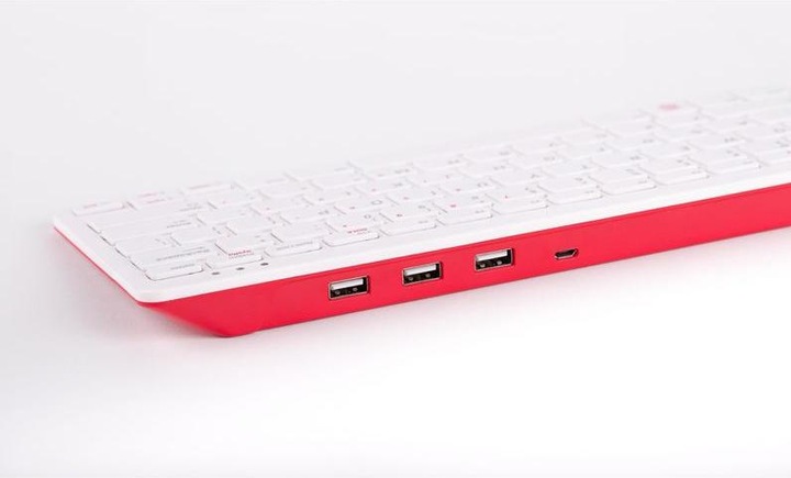 Produktbild Raspberry Pi Official WHITE keyboard for QWERTZ (DE) (DE, Kabelgebunden)