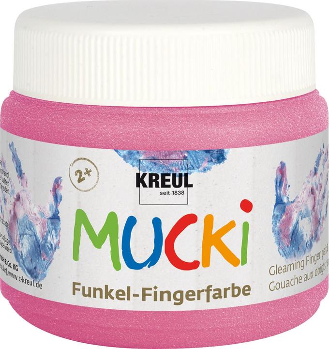 Produktbild Kreul MUCKI Funkel Fingerfarben (Pink, Blue, Silver, Gold, 600 ml)