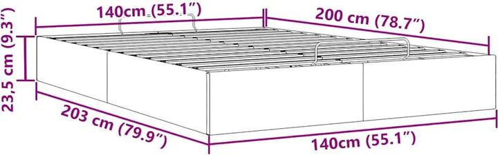 Produktbild vidaXL Ottoman-Bett (140 x 200 cm)