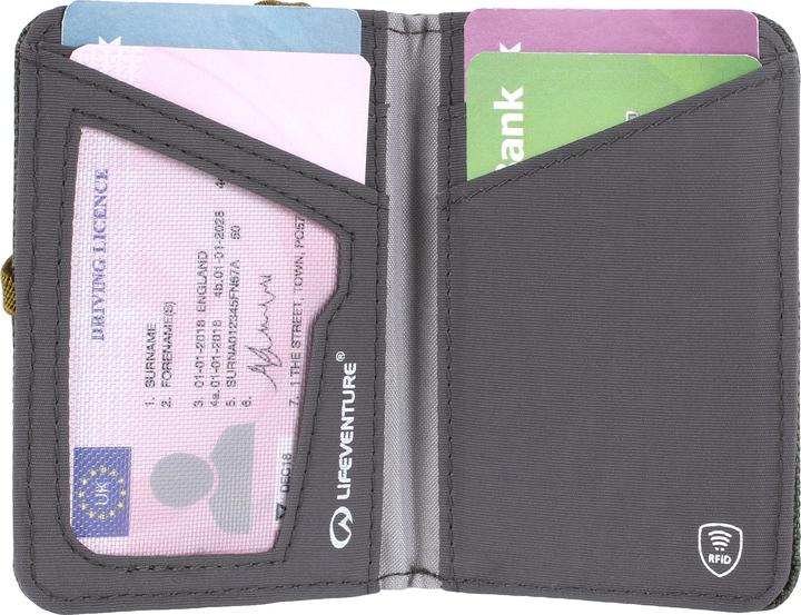 Actual product image Lifeventure RFID Card Wallet, Recycled, Olive
