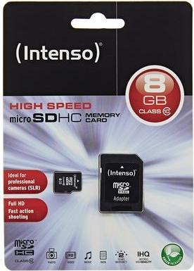 Image du produit Intenso microSD Class 10 (8 Go, microSDHC, U1)