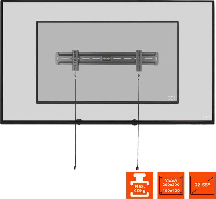 Actual product image Celexon Fixed-5522 - Bracket - for LCD TV - Black - Screen size: 81.3-139.7 cm (32 (Wall, 55", 40 kg)