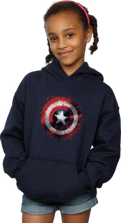 Image du produit - Sweat à capuche AVENGERS CAPTAIN AMERICA ART SHIELD - Fille (128)