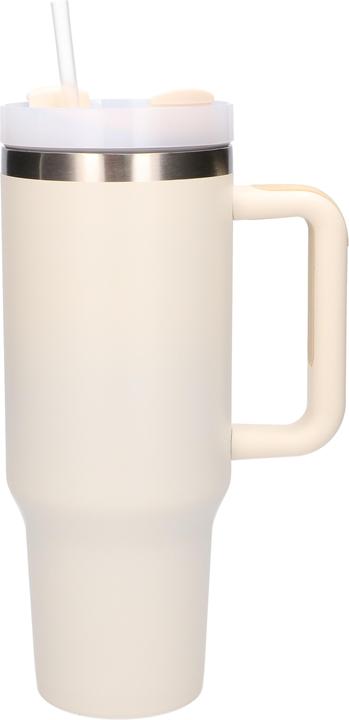 Productafbeelding Extralink Schwarzwald | Thermobecher mit Trinkhalm | Thermoskanne mit Griff, 1200ml, beige (1.20 l)